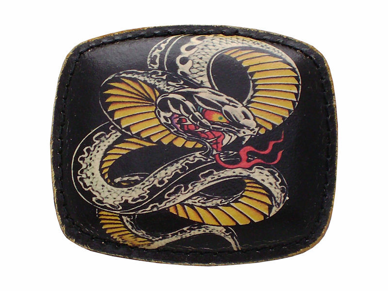 Cobra Leather Belt Buckle Unbranded