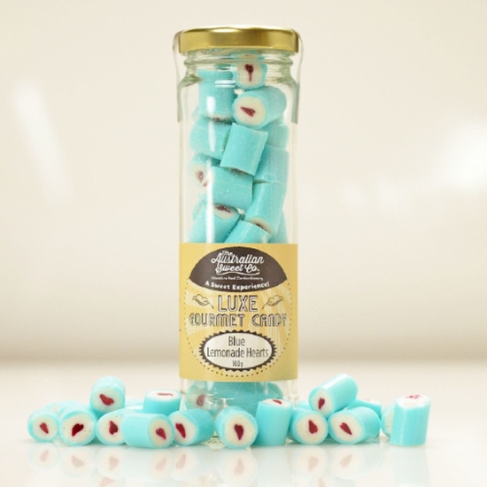 Blue Lemonade Hearts Luxe Rock Candy