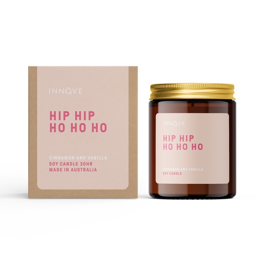 Hip Hip Ho Ho Ho - Cinnamon & Vanilla Soy Candle