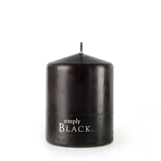 Black Pillar Candle - Medium