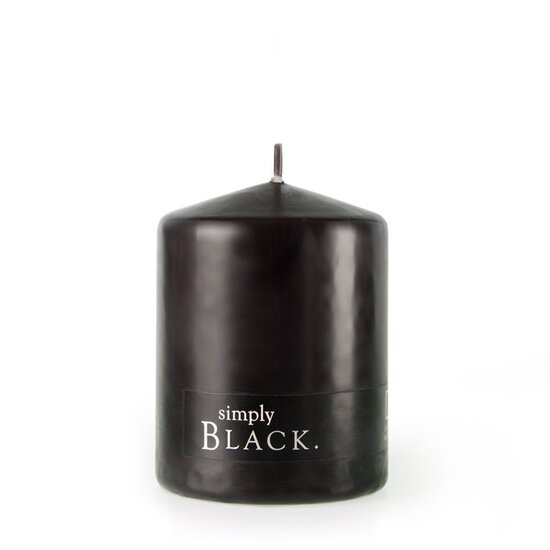 Black Pillar Candle - Medium