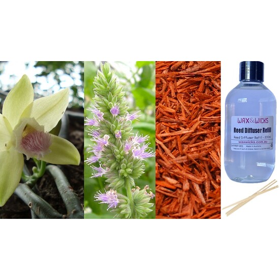 Vanilla, Patchouli & Sandalwood - Reed Diffuser Refill 