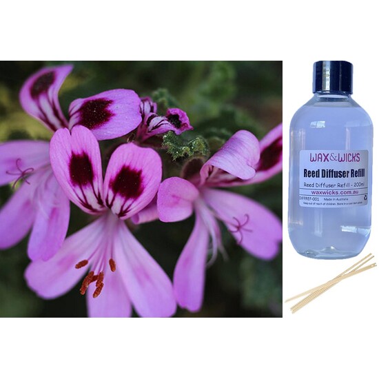 Rose Geranium & Bergamot - Reed Diffuser Refill 