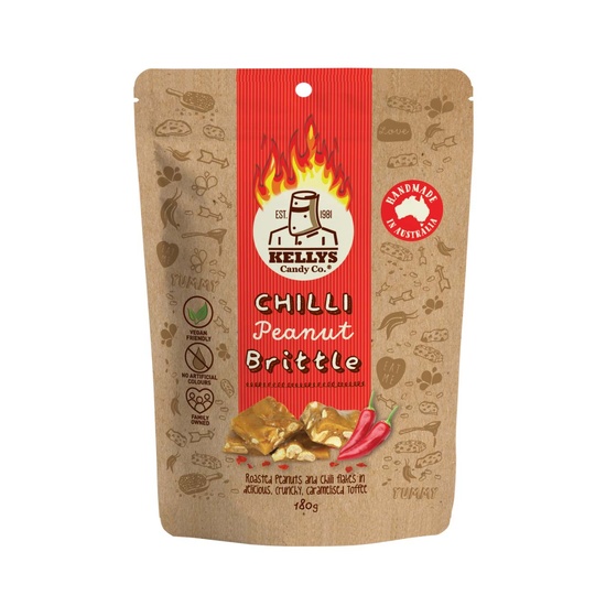 Chilli Peanut Brittle - 180g Pouch