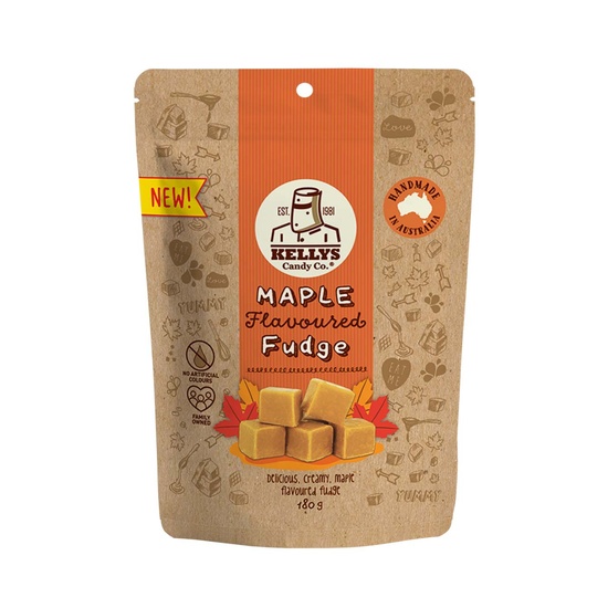 Maple Flavoured Fudge - 180g Pouch