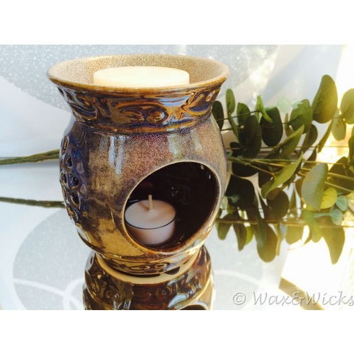 Grove Ceramic Burner Tealight (Mocha Blue)