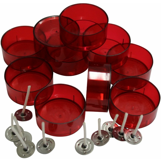 Standard Size (Red) Tealight Cup 39mm x 20mm x(50)