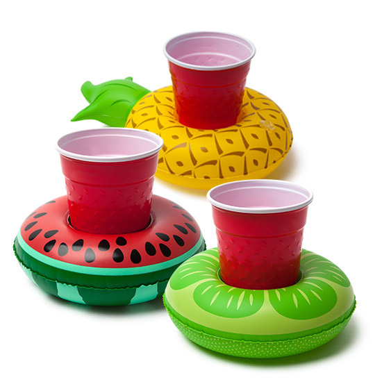 Pool Party Beverage Boats/Drink Holder (Fruits) 3 Pack