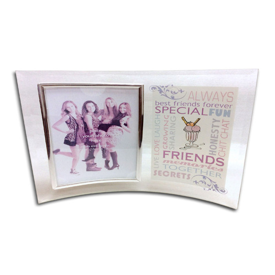 Word Art Curved Glass Photo Frame - Special Friends