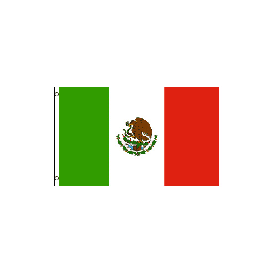 Mexico Polyester Flag (5ft x 3ft)