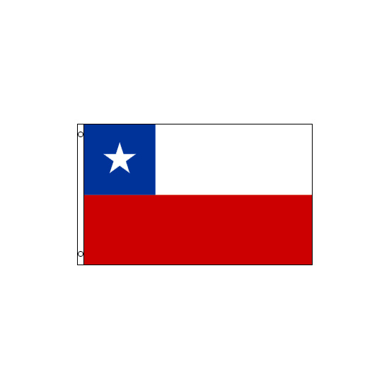 Chile Polyester Flag (5ft x 3ft)