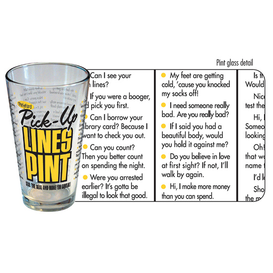 Pick-Up Lines Pint Glass