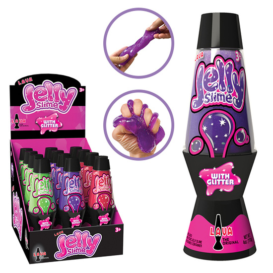 Lava Jelly Slime with Glitter
