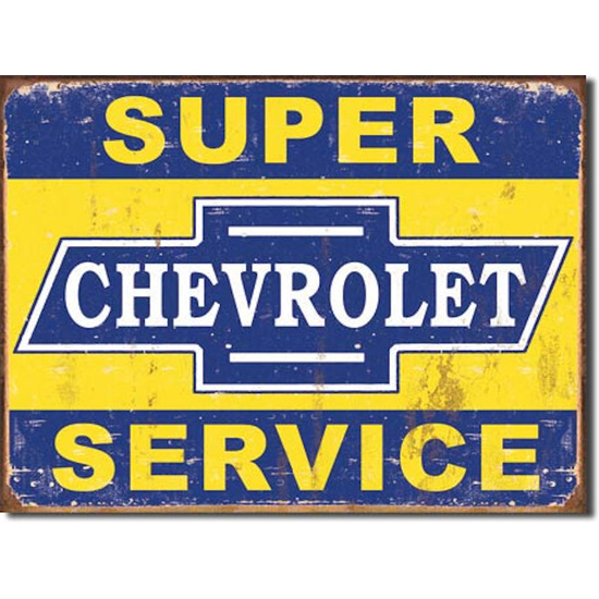 Super Chevrolet Service Retro Tin Sign Chevy (40cm x 30cm)